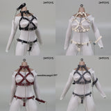 1/6 Scale Female Leather Hollow Out Lingerie Set Model For 12 
