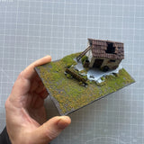 Ruined House DIY Diorama Kit, Miniature Landscape Model, Crafting Toy Model