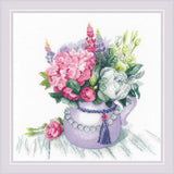 Riolis counted cross stitch kit "Floral Charm", 30x30cm, DIY Model