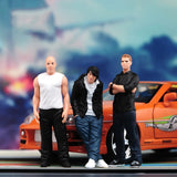 Miniature Figure Scene Props 1/24 Racing Trio Model Paul Walker For Car Vehicles Model