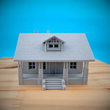 S-Scale - Sears Custom Vallonia 1920s Kit Home - 1:64 Scale Building House Model