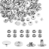 50mm Snap Fasteners Kit, 10mm Leather Snaps, Metal Button Press Studs, 50 Sets Model
