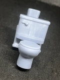 1/25 1/24 Scale 3d Resin Toilet Model
