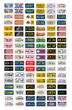 1/24 1/25 scale model car movie TV license plates tags Model