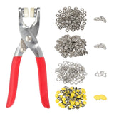 200Set Metal Snap Button Kit 10mm Solid Prong Snap Button Fasteners Tool Yellow Model