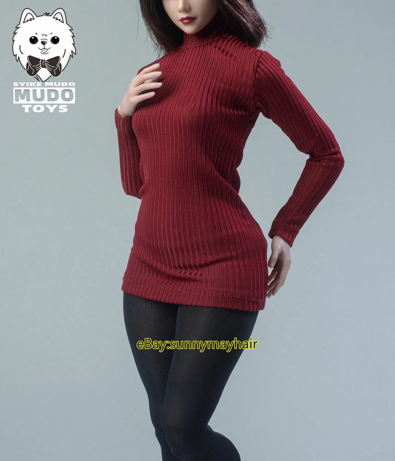 1/6 Female Red Sweater Dress Clothes Fit 12" PH TBL JO Action Figure Body Model Model