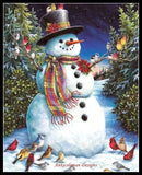 Counted Cross Stitch Kits Needlework Crafts DIY Chart - Christmas Snowman Model