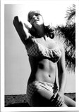Pretty woman sexy pose checker board bikini Found Photo V0447 Model