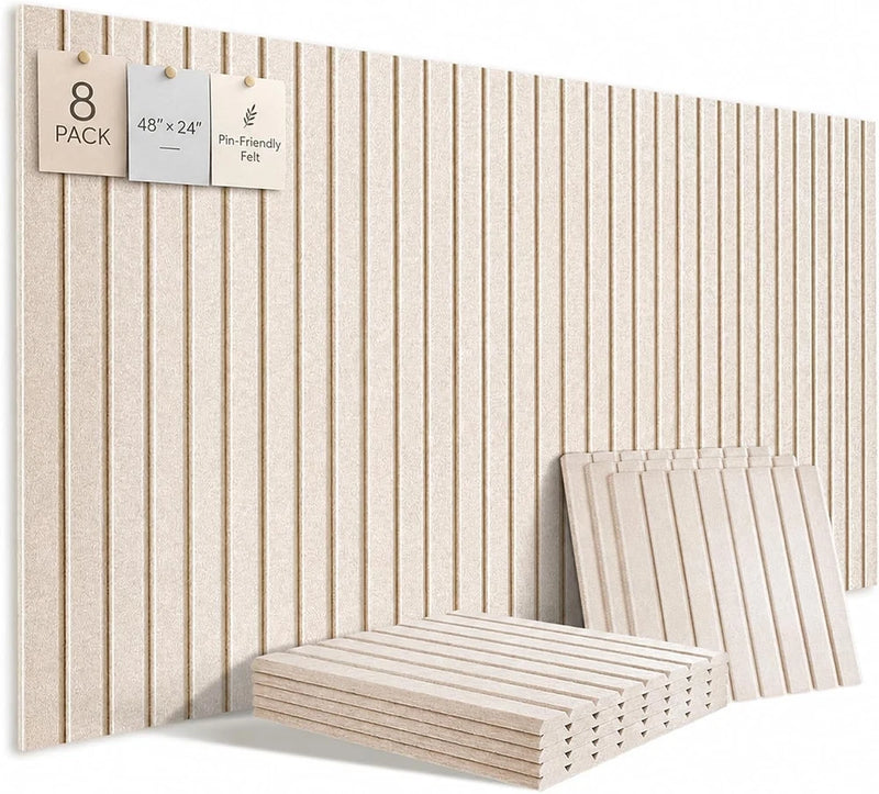 Large Felt Bulletin Board Wall 8 Pack 11.8'' x 11.8'' Felt Board Tiles Model