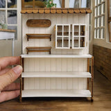Miniature 1/12 Scale 1/6 Scale Dollhouse Garden Storage Rack Cabinet DIY Kits Model