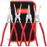 Circlip Pliers Kit, 4-piece Set, Internal/External 13 inches Model