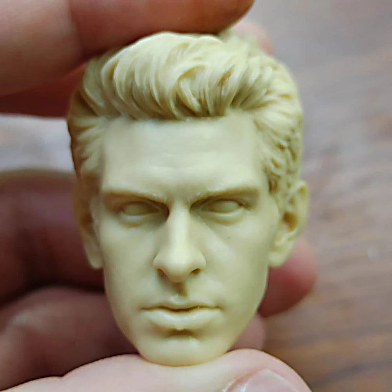 1/6 Unpainted Andrew Garfield Head Carving Sculpt Model Toys Model