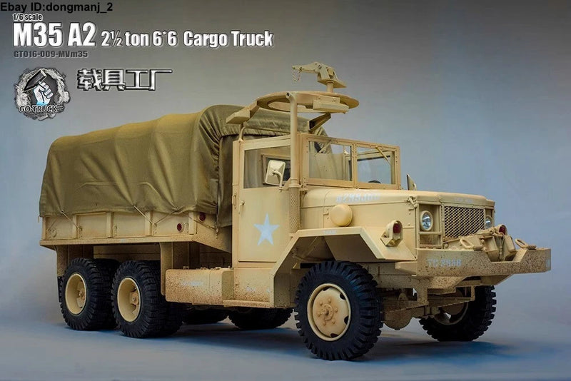GO-TRUCK 1/6 Full Metal US Army M35 A2 Truck 2.5ton Truck Model For 12'' INSTOCK Model