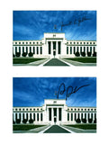 SIGNED photos of Janet Yellen & Ben Bernanke - Chairman of Federal Reserve Board Model