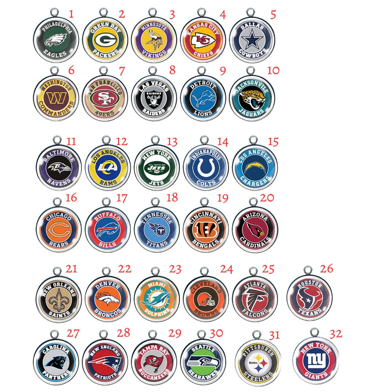 New Football Glass Cabochon Charms Charms