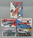 Group of Five Automotive Model Kits: MPC, AMT, Monogram, Mostly Unstarted Model