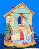 Vintage Classic Collectibles Christmas Figurine Santa Looking in Window Sleeping Model