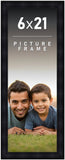 6x21 Frame Black Picture Frame Complete Modern Photo Frame UV Acrylic, Acid Free Model