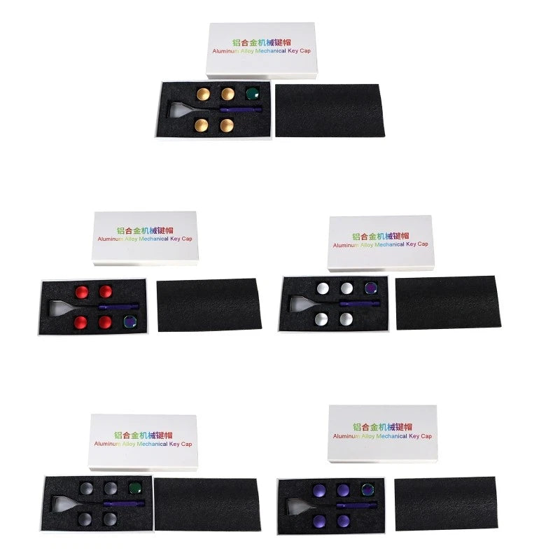 5PCS Alloy Electroplating Gradient Oxidation Keycaps XDA for Mechanical Keys Model