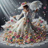 Elegant Lady Special Shape Diamond Art Kits for Adult Beginners 5D DIY Model