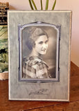 Antique Vintage Photo of Young Woman on Board Folder by Leonard P. Clapp 8 X 5.5 Model