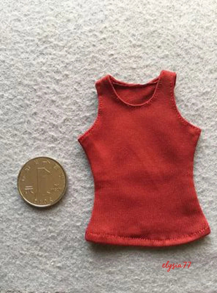Female Clothes Red Vest Model Fits for 12" Action Figure 1/6 Collectibles Model
