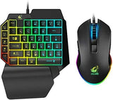 One Handed Mechanical Gaming Keyboard and USB Wired Gaming Mouse  PUBG Keycap Model