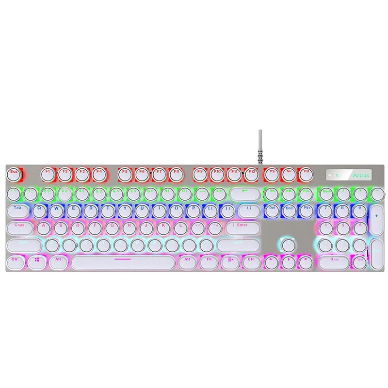 104Pcs/Set Universal Round Key Cap Keycaps for Cherry MX Mechanical8953 Model