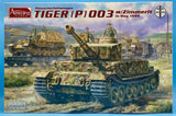 Amusing Hobby 35A059 1/35 Panzerbefehlswagen Tiger (P) 003 w/Zimmerit in May1944 Model