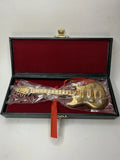Guitar Model Replica Display Mini Ornament Gold Plated Miniature Model