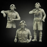 1/35 resin figure model British tank crew 3 soldiers unassembled unpainted Gift Model
