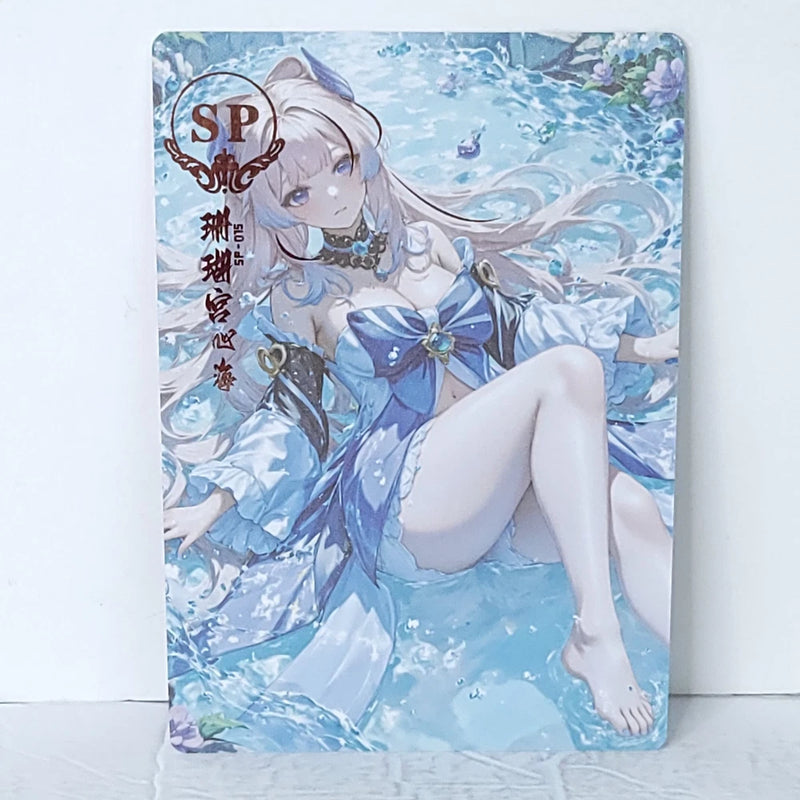 Kokomi Pool Water Waifu Card Anime Girl Wall Art Oversized Board A5 Model