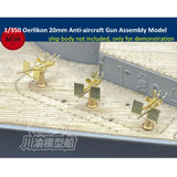 1/350 Scale Oerlikon 20mm Anti-aircraft Metal Assembly Model 19pcs/set Model