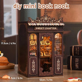 Handmade DIY Miniature Book Nook Wood 3D Puzzle Kit Gift for Adults & Teens Model