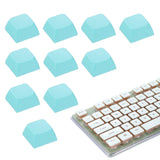 10Pcs XDA Profile Keycap Set PBT Mechanical Numeric Keypads, Dark Cyan Model