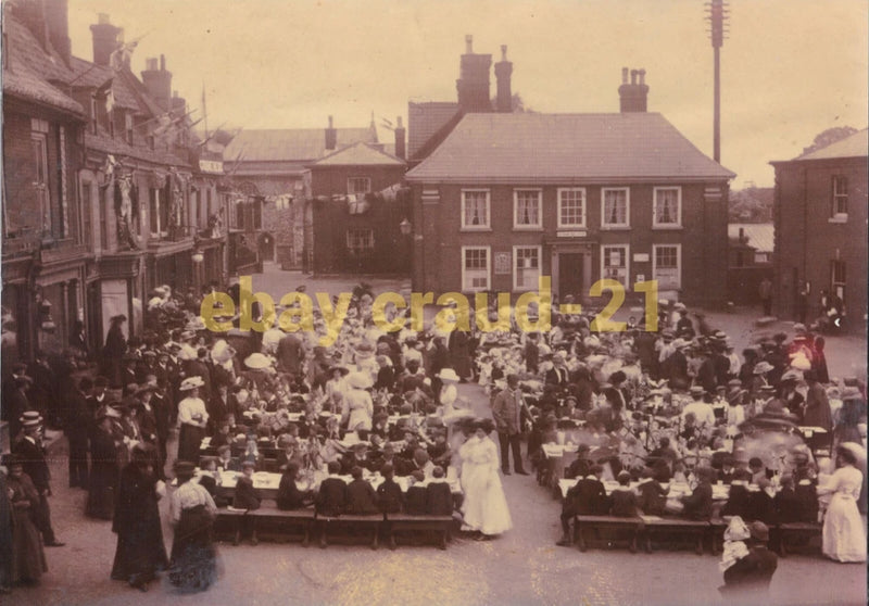 Alysham Norfolk George V Coronation Celebration 1910 Photo on Board Model