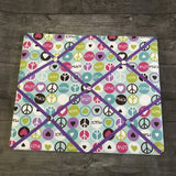Peace Sign Graphic Fabric French Memo Memory Picture Board SEE NOTES Model