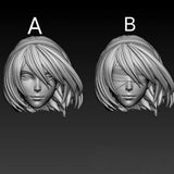 1/12 1/18 Unpainted Mechanical Girl Head Sculpt Model Toys Model