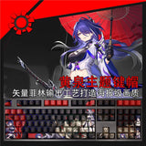 Honkai Star Rail Acheron Keycaps Dye-sub RGB PBT 108 Keys for Cherry MX Keyboard Model