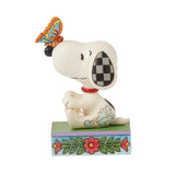 Jim Shore Peanuts Snoopy With Butterfly On His Nose Figurine 6016264 Model