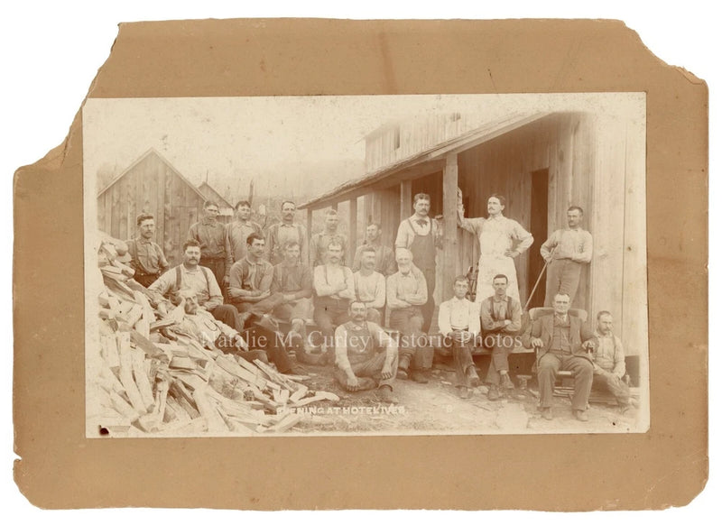 1890s Logging Camp Workmen Boarding House Labor Photo Model