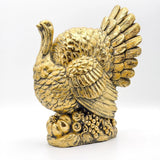 Gold Turkey Figurine Thanksgiving Fall Decor Resin Robert Stanley 2021 Model