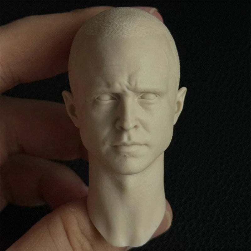 1/6 Unpainted Aaron Paul Sturtevant Head Carving Sculpt Model Toys Fit 12'' Figu Model