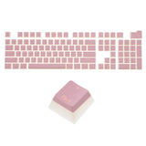 104 Keys Pudding Keycap PBT for 61/87/104 Mechanical Keyboard, Pink Model
