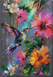Hummingbird Tropical Guest Bead Embroidery Kit ?C DIY Beaded Home Decor Wall Art Model