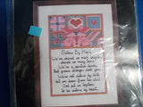 Janlynn SISTERS BY HEART Counted Cross Stitch Kit Sealed 1989 Friendship Model