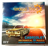 Wood Trick WT000S3 Wood Model Building Cabriolet Mechanical 3D Puzzle 110 Pieces Model