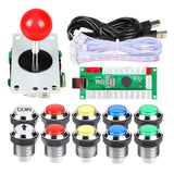 Arcade DIY Kit USB Encoder To PC Joystick + 8 Ways 5 Pin Stick + Chrome Plate... Model