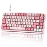 Womier VK75 Wired Mechanical Keyboard Hot-Swap Pink 78-Key PBT PC Model