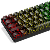 XVX Black Topographic Shine Through Keycaps OEM Profile Side Printed Set Model